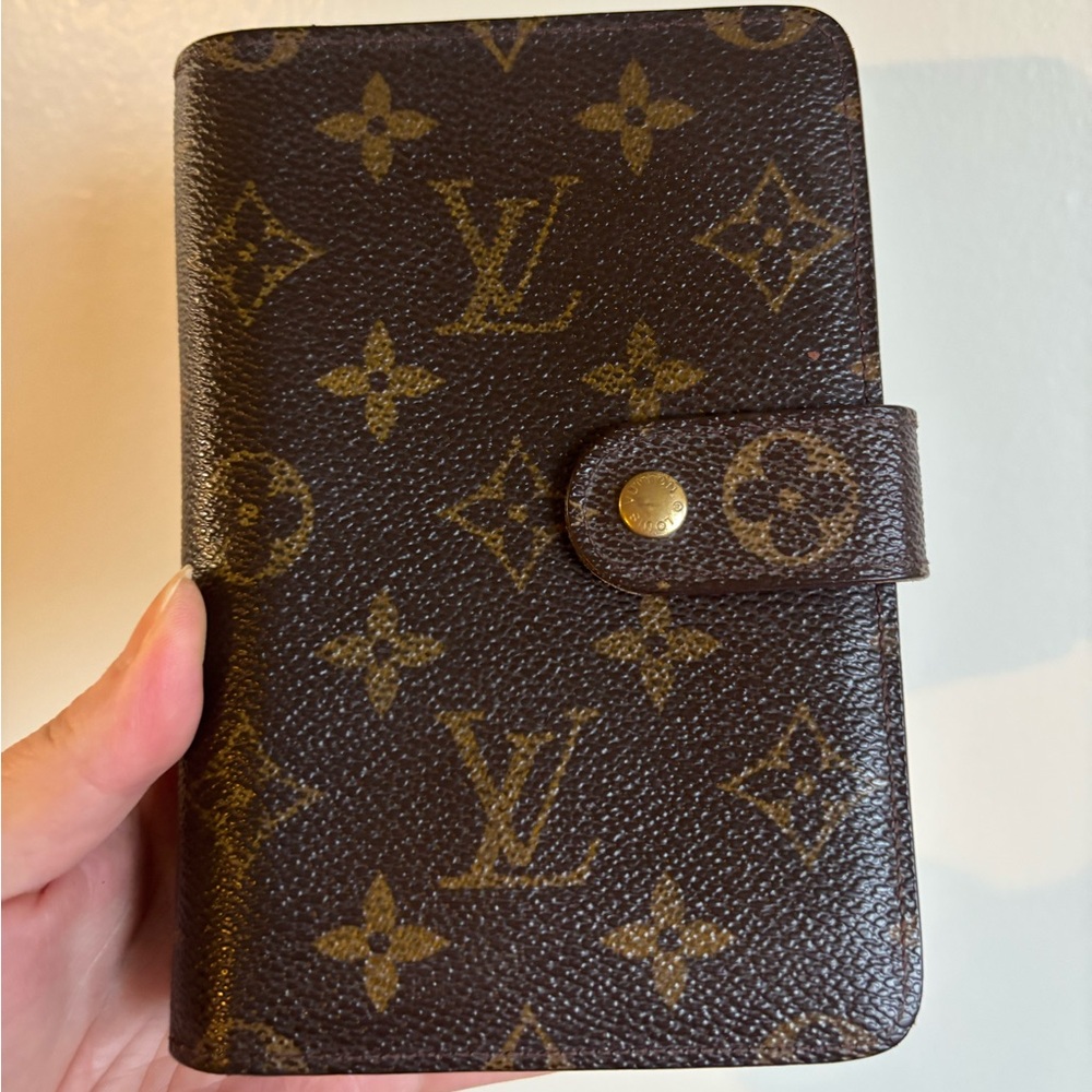 Louis Vuitton Monogram Brown Canvas Snap Wallet vintage